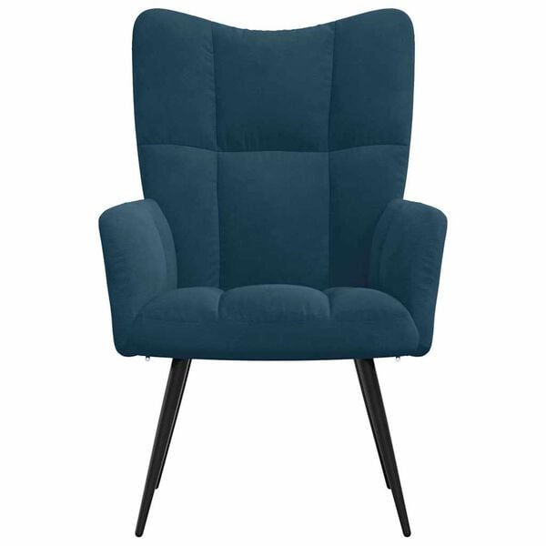 vidaXL Stol za spro&scaron;čanje moder žamet