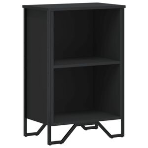 vidaXL Knjižna omara črna 50x31x74,5 cm inženirski les