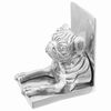 vidaXL Knjižna opora 2 kos srebrna 12 x 15 x 18 cm Aluminij
