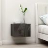 vidaXL Nočna omarica visok sijaj siva 40x30x30 cm iverna plo&scaron;ča