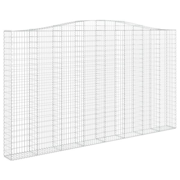 vidaXL Obokane gabion ko&scaron;are 5 kosa 400x50x220/240 cm pocinkano železo