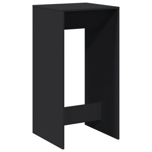 vidaXL Barska miza črna 51x50x103,5 cm inženirski les