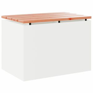 vidaXL Vrtna klop Bela 60 x 40 x 43 cm Jeklo