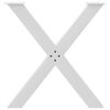 vidaXL Noge za jedilno mizo v obliki črke X, 2 kosa, bele barve, 70 x (72-73) cm, jeklo