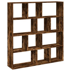 vidaXL Knjižna omara dimljeni hrast 132x29x141,5 cm inženirski les