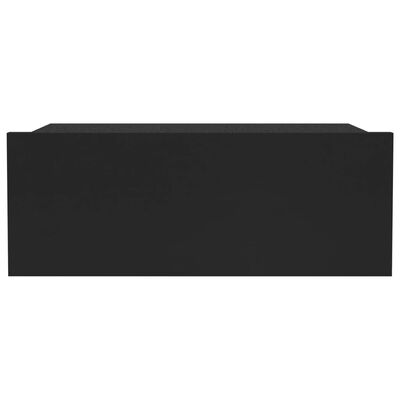 vidaXL Stenske nočne omarice 2 kosa črne 40x30x15 cm iverna plošča