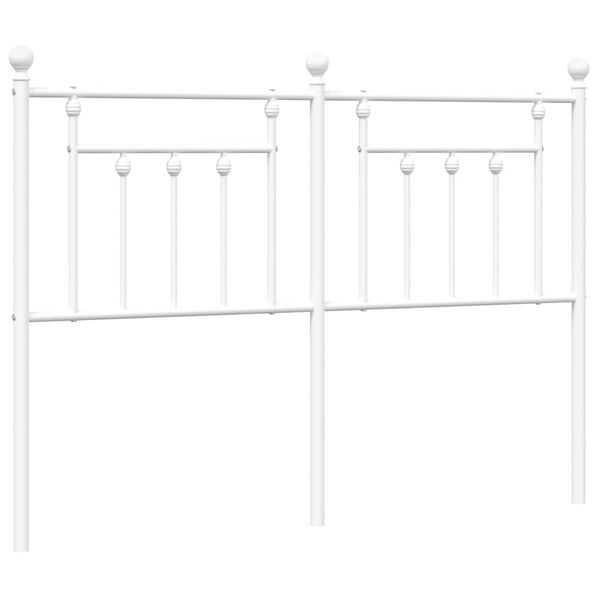 vidaXL Kovinsko nadomestno vzglavje belo 140 cm