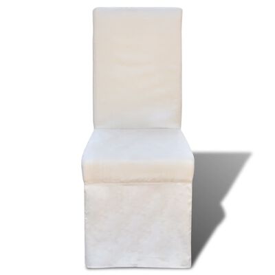 vidaXL Jedilni stoli 6 kosov kremno belo blago