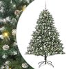 vidaXL Umestno božično drevo Zelena 180 cm PVC, plastika in jeklo