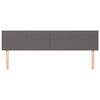 vidaXL Posteljno vzglavje 2 kosa sivo 80x5x78/88 cm umetno usnje