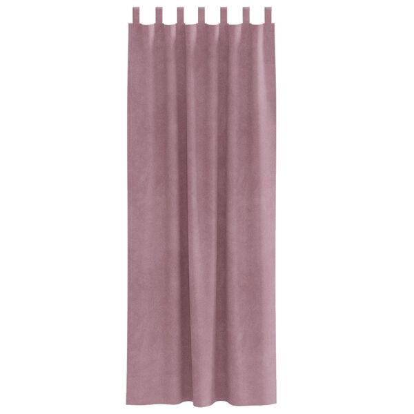 vidaXL Zatemnitvene zavese 2 pcs Temno roza 140 x 225 cm Žamet
