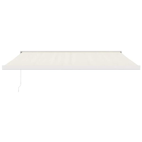 vidaXL Zložljiva tenda krem 4x3 m blago in aluminij