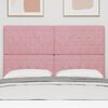 vidaXL LED glava postelje z LED lučmi Roza 144 cm Poliester