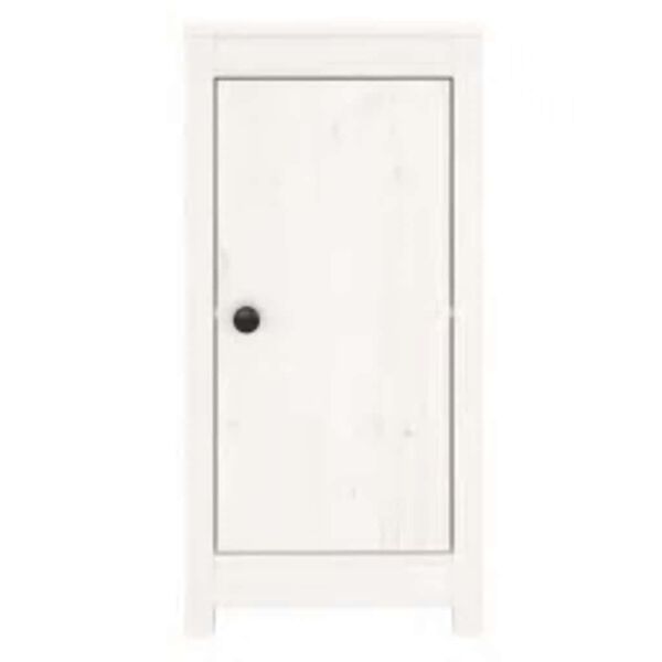 vidaXL Komoda bela 39x35x80 cm trdna borovina