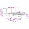 vidaXL Konstrukcija postelje z vzglavjem Voskast rjav 135 x 190 cm