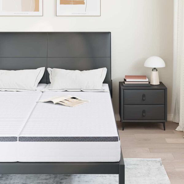 vidaXL Vzmetnica 2 pcs Bela in siva 80 x 200 cm Bonell vzmet