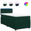 vidaXL Box spring postelja z vzmetnico temno zelena 80x200 cm žamet