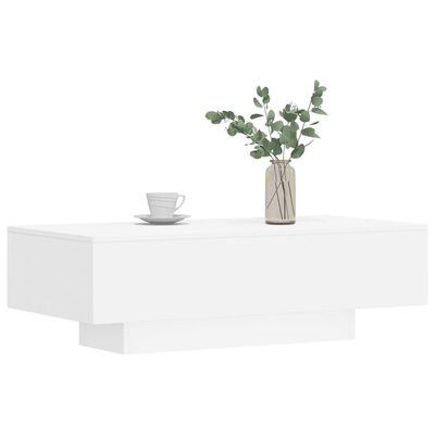 vidaXL Klubska mizica bela 100x49,5x31 cm inženirski les