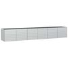 vidaXL Visoka greda 480x80x77 cm pocinkano jeklo srebrna