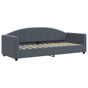 vidaXL Raztegljiva postelja temno siva 80x200 cm žamet
