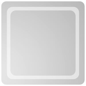 vidaXL LED kopalni&scaron;ko ogledalo Transparentno 60 x 60 cm kaljeno steklo