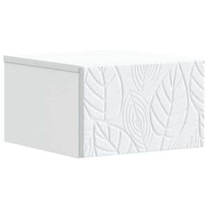 vidaXL Stenski nočni omarici Bela 49 x 34,5 x 20 cm Inženirski les