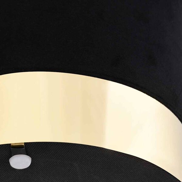 vidaXL Stolček črn in zlat žamet 28 x 36 cm