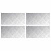 vidaXL Stopnice Pravokotna 4 pcs srebrna 40 x 20 cm Aluminij