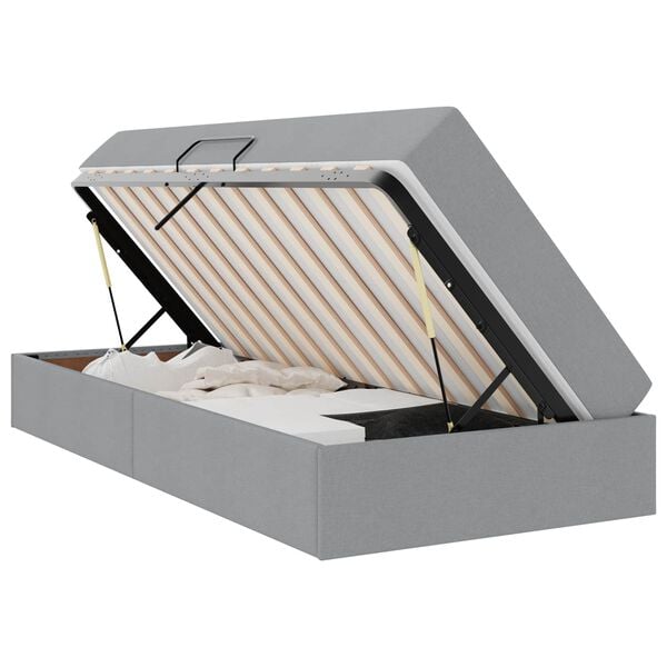 vidaXL Postelja z dodatnim prostorom za shranjevanje in vzmetnico