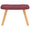 vidaXL Stol za sproščanje s stolčkom vinsko rdeče blago