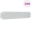 vidaXL Robniki za vrt 20 kos 100 x 20 cm Pocinkano jeklo Srebrna