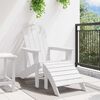 vidaXL Stol Adirondack Bela 82 x 74 x 92 cm HDPE