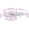 vidaXL Posteljni okvir brez vzmetnice bel 135x190 cm trdna borovina