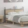 vidaXL Headboard za shranjevanje z postajo za polnjenje sonoma hrast
