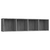 vidaXL Knjižna/TV omara siva sonoma 143x30x36 cm konstruiran les
