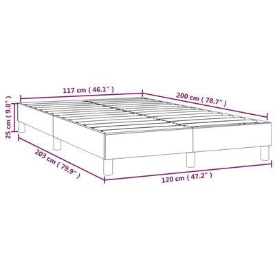 vidaXL Box spring posteljni okvir črn 120x200 cm žamet