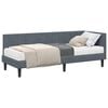vidaXL Kotni okvir postelje z matrico 2 kos Temno siva 80 x 200 cm