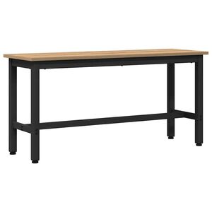 vidaXL Jedilna klop 100 x 32,5 x 48,5 cm Inženirski les in jeklo