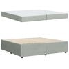 vidaXL Konstrukcija postelje Svetlo siva 200 x 200 cm blago