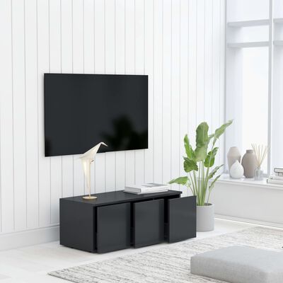 vidaXL TV omarica siva 80x34x30 cm iverna plošča