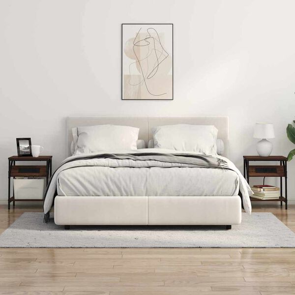 vidaXL Nočna omarica Rjav hrast 38 x 30 x 48 cm Konstruiran les