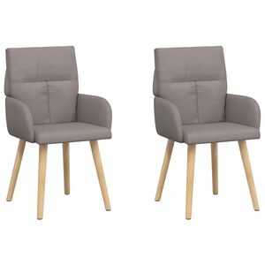 vidaXL Jedilni stoli 2 kos Blago Taupe 60 x 56 x 96 cm