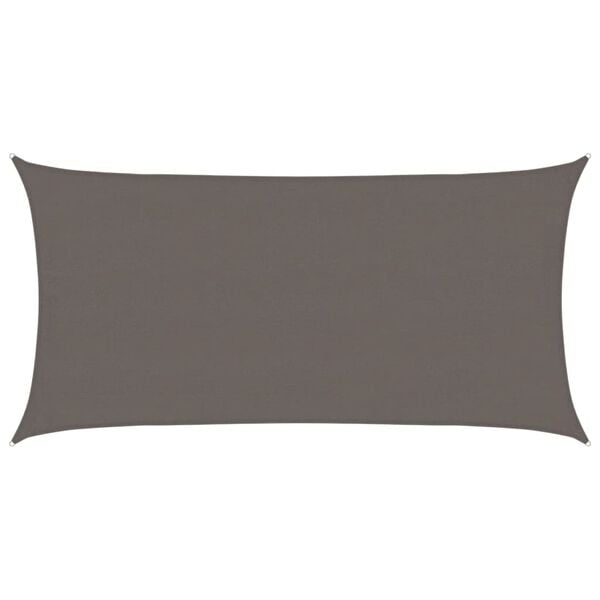 vidaXL Senčno jadro 160 g/m&sup2; antracitno 4x7 m HDPE