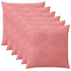 vidaXL Prevleka za blazino 6 pcs HEERLEN Roza 60 x 60 cm Žamet
