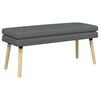 vidaXL Dvojna klop Temno siva 110 x 40 x 47 cm Blago