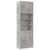 vidaXL Visoka omara betonsko siva 80x42,5x249 cm inženirski les