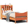 vidaXL Posteljni okvir brez vzmetnice vo&scaron;čeno rjav 75x190 cm borovina