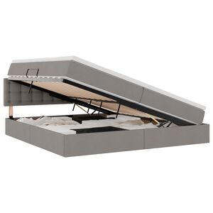 vidaXL Postelja z dodatnim prostorom za shranjevanje in LED osvetlitvijo