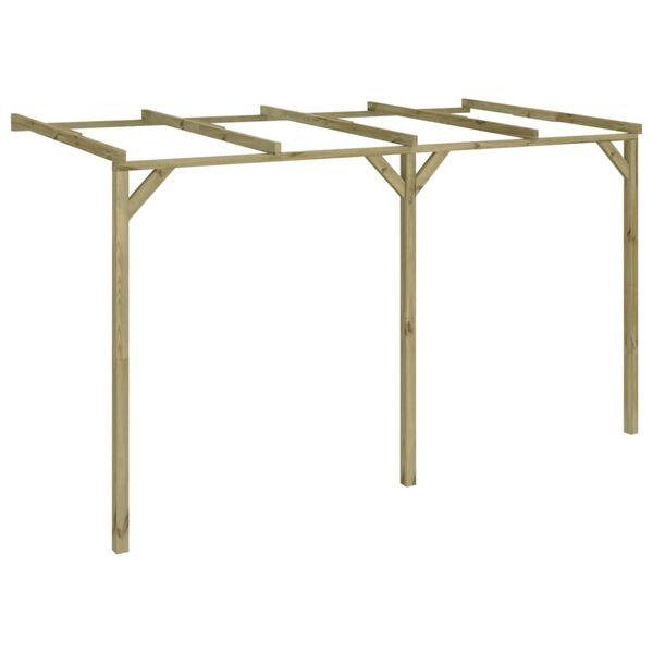 vidaXL Prislonska pergola 2x4x2,2 m lesena