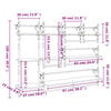 vidaXL Komplet stenskih polic s prečkami 6-delni sonoma hrast inž. les